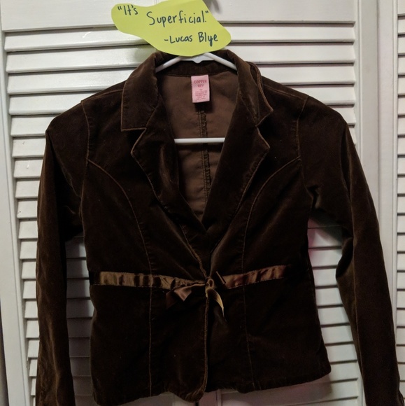 Brown, velvet jacket - Picture 1 of 6